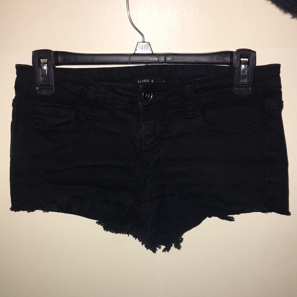 Black booty shorts